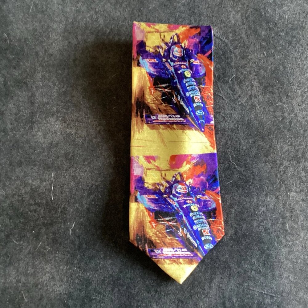 Vintage RM STYLE Andretti Racing 1988 Made in USA Tie 100% Silk
